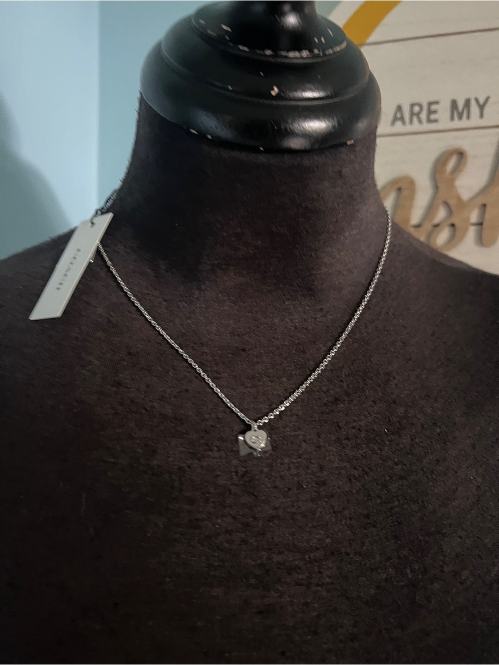 Coach Silver Heart Charm Pendant Necklace, 18”, Brand New - Picture 2 of 5